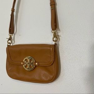 Tory Burch Tan Leather Cross Body Bag